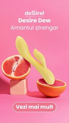 Desirel Desire Dew - vibrator inteligent cu ramură pentru clitoris (galben) | Desirel sex shop