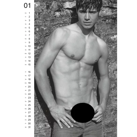 Calendar nud pentru bărbați - 2026