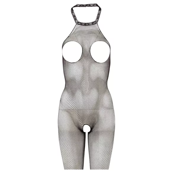 NO:XQSE - Catsuit sexy transparent cu push-up pentru sâni - negru (S-L)