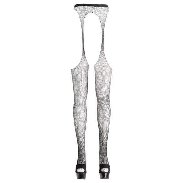 Cottelli - dresuri sexy tip plasă - negru - L/XL