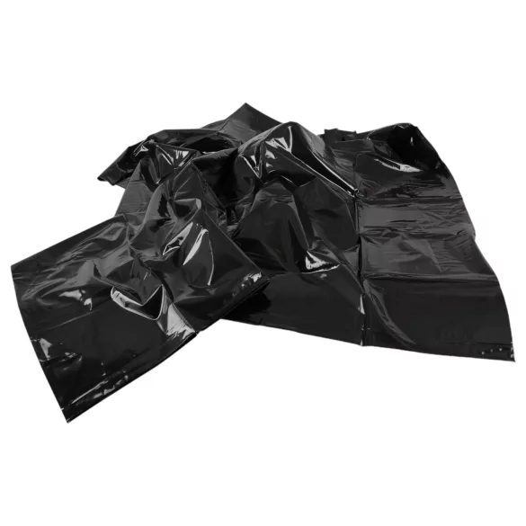 Vinyl - lenjerie de pat erotică impermeabilă - negru 135x200cm
