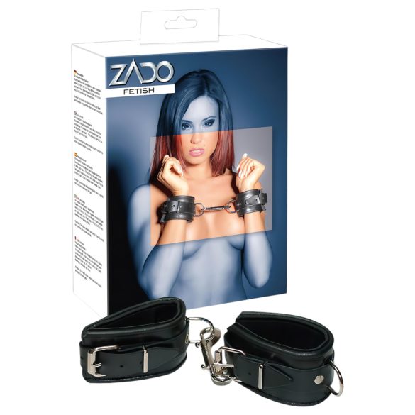 ZADO - cătușe din piele pentru încheieturi (negre)