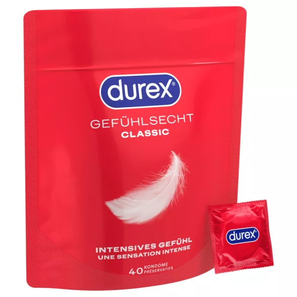 Durex - prezervative extra subțiri (40 bucăți)