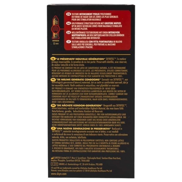 Manix SKYN Intense - prezervative fără latex - texturat cu perle - 10 bucăți