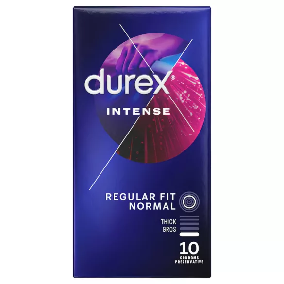 Durex Intense - prezervative texturate, punctate și cu striații (10 buc)
