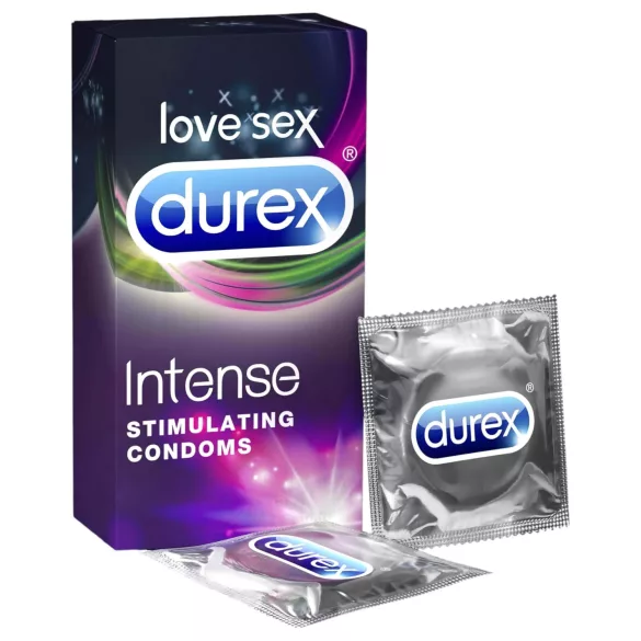 Durex Intense - prezervative texturate, punctate și cu striații (10 buc)