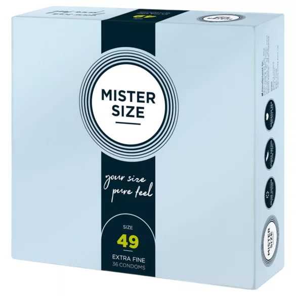 Mister Size - prezervativ subțire - 49mm - set 36 bucăți