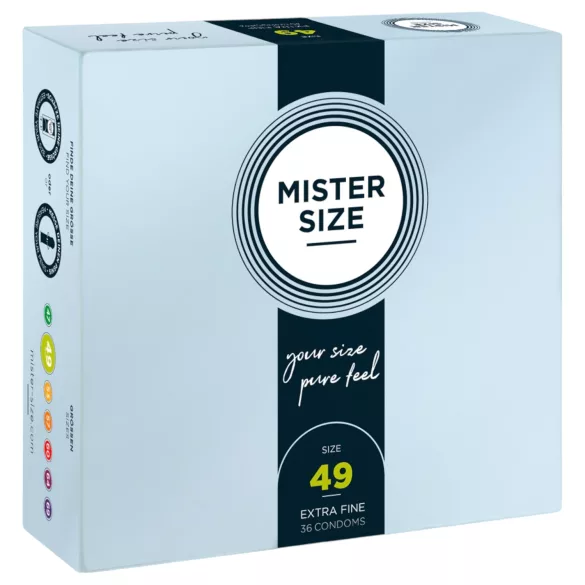 Mister Size - prezervativ subțire - 49mm - set 36 bucăți