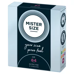   Mister Size - prezervativ subțire - 64mm - pachet 3 bucăți