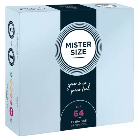 Mister Size - prezervative subțiri - 64mm - cutie 36 bucăți