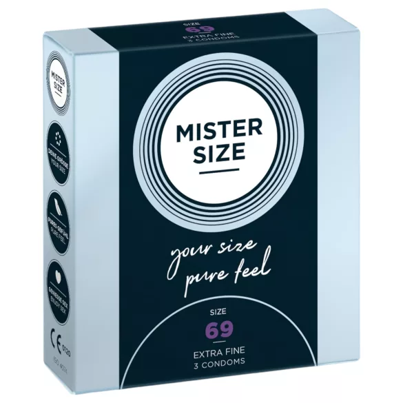 Mister Size - prezervative subțiri - 69mm - set 3 bucăți