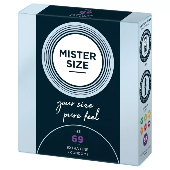 Mister Size - prezervative subțiri - 69mm - set 3 bucăți
