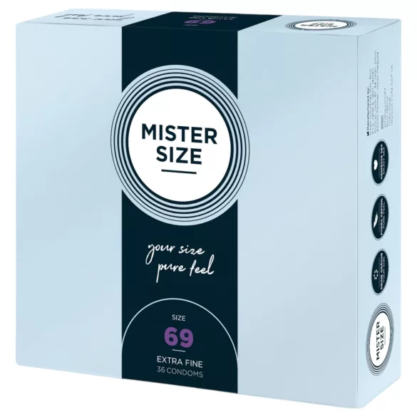 Mister Size - prezervative ultra subțiri - 69mm - set 36 bucăți
