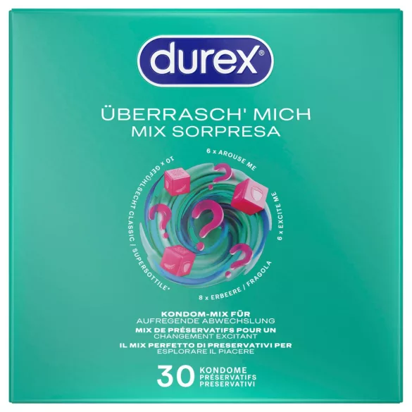 Durex Surprise Me - prezervative diverse modele - 30 bucăți