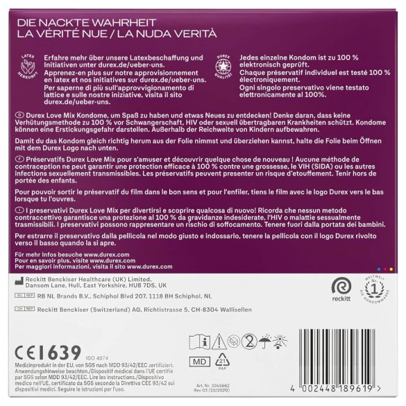Durex Love Mix - prezervative - pachet mixt - 40 bucăți