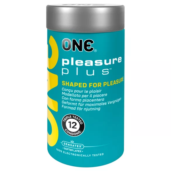 ONE Pleasure Plus - prezervative cu nervuri interne - 12 bucăți