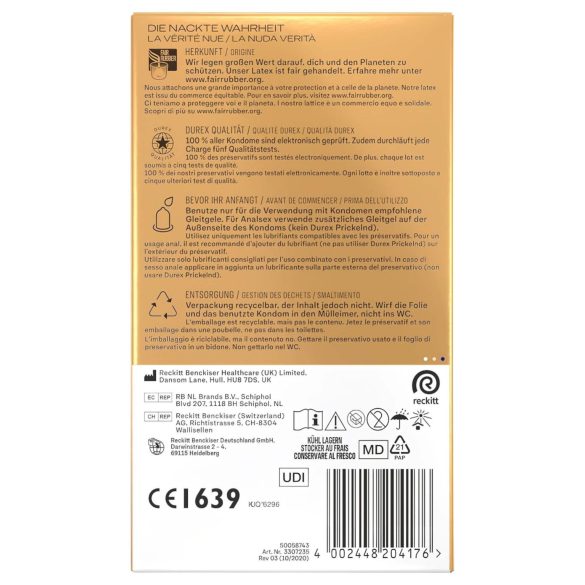 Durex Hautnah - prezervative extra lubrifiate - 10 bucăți