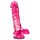B Yours Basic 8 - dildo cu testicule - 23cm (roz)