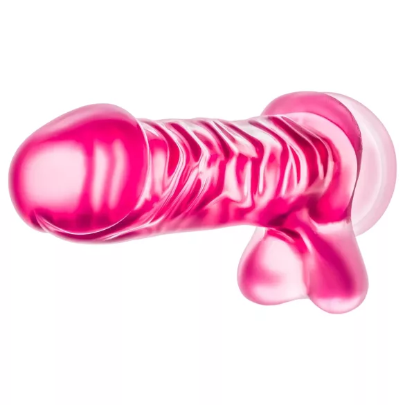 B Yours Basic 8 - dildo cu testicule - 23cm roz