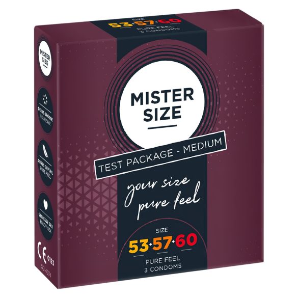 Pachet de testare Mister Size prezervative - 3 bucăți