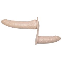 You2Toys - Dublu dildo cu curea ajustabilă