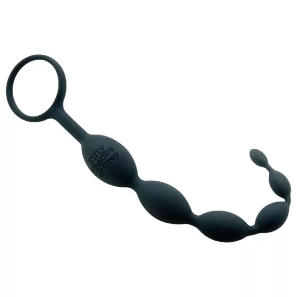 Fifty Shades of Grey - dildo anal cu bile - sticlă transparentă