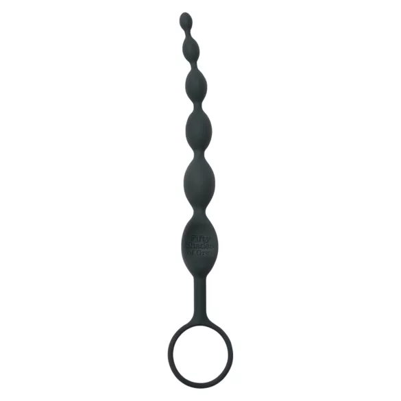 Fifty Shades of Grey - dildo anal cu bile - sticlă transparentă