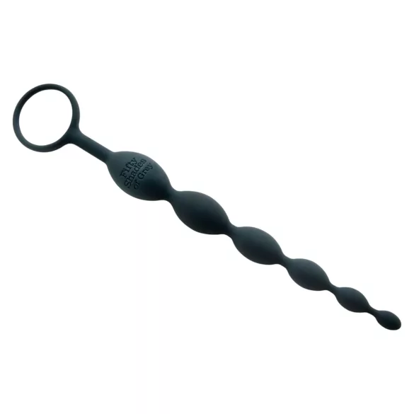 Fifty Shades of Grey - dildo anal cu bile - sticlă transparentă
