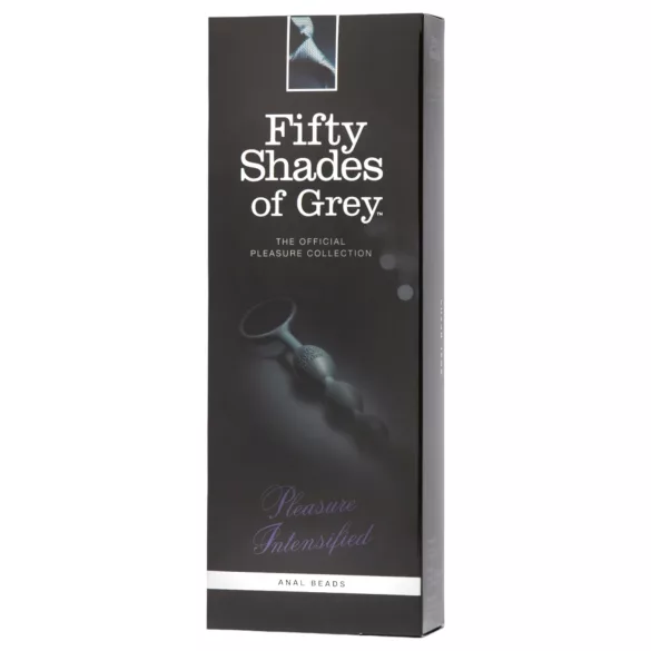 Fifty Shades of Grey - dildo anal cu bile - sticlă transparentă