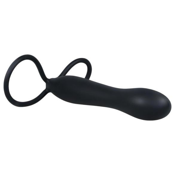 You2Toys - dildo anal special și inel penian - negru