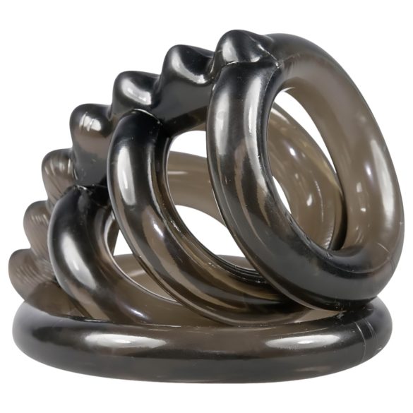 Bad Kitty - inel penian dublu cu țepi - stimulare intensă - silicon