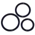 You2Toys - inel pentru penis set 3 bucăți - silicon negru