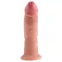 King Cock 9 - dildo realist cu ventuză - 23cm - culoare naturală