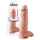 King Cock - dildo mare cu testicule - 30 cm - culoare naturală