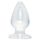 Plug anal mare - transparent, clar ca cristalul