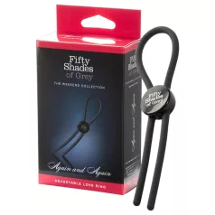   Fifty Shades of Grey - inel pentru penis - silicon - ajustabil - gri
