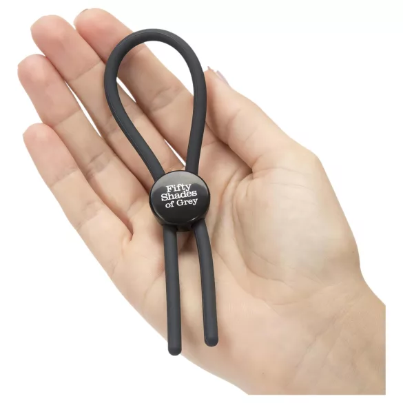 Fifty Shades of Grey - inel pentru penis - silicon - ajustabil - gri