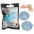 You2Toys - Inel penian dublu - silicon transparent albastru