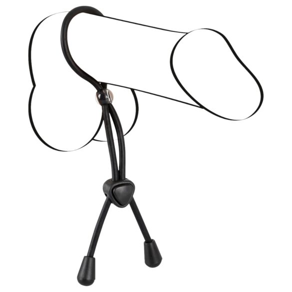 Bad Kitty - inel pentru penis și testicule - silicon - negru