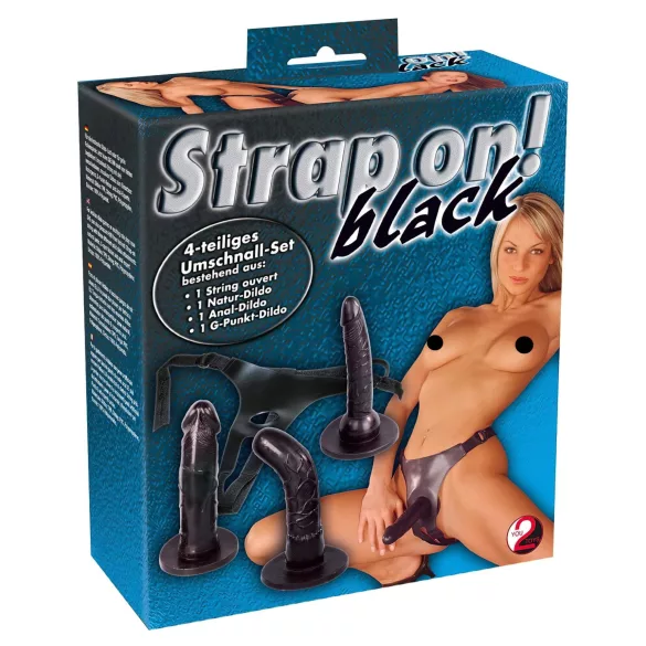 You2Toys - Set dildo cu ham - negru