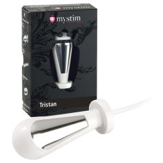 mystim Tristan - dildo electro-conic (alb)