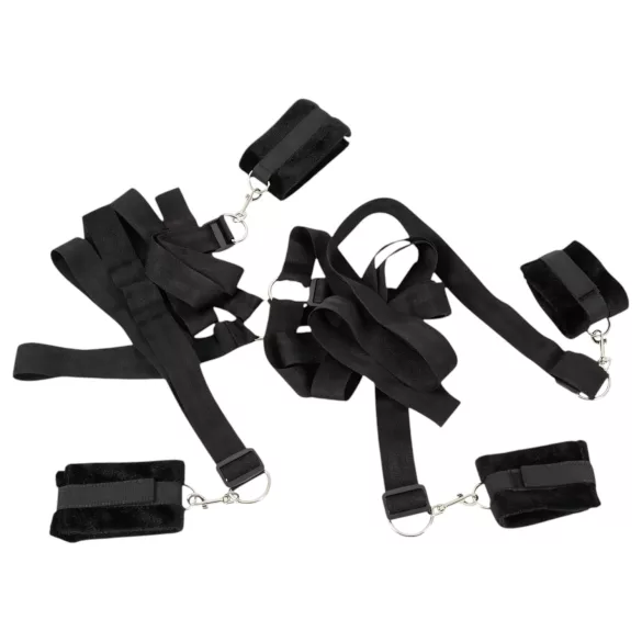 Bad Kitty - set de imobilizare pentru pat - pluș - 5 piese