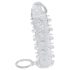 Crystal Skin - prelungitor penis cu inel - material realist transparent