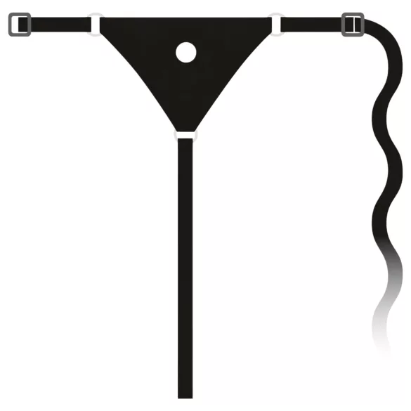 You2Toys - strap-on din silicon - dildo cu ham - negru