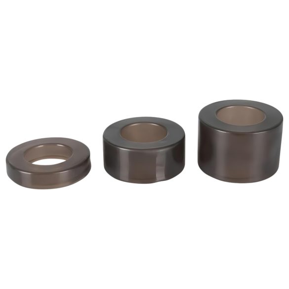 You2Toys - inel pentru penis și testicule - set extensie - silicon gri