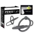 Penisplug - dop dilatator conic cu inel penian din silicon - gri