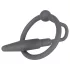 Penisplug - dop dilatator conic cu inel penian din silicon - gri
