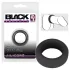 Black Velvets - inel pentru penis gros - silicon negru 2,6 cm