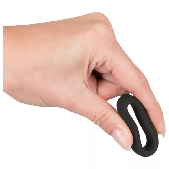 Black Velvets - inel pentru penis gros - silicon negru 2,6 cm