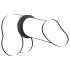 Black Velvets - inel pentru penis gros - silicon negru 2,6 cm